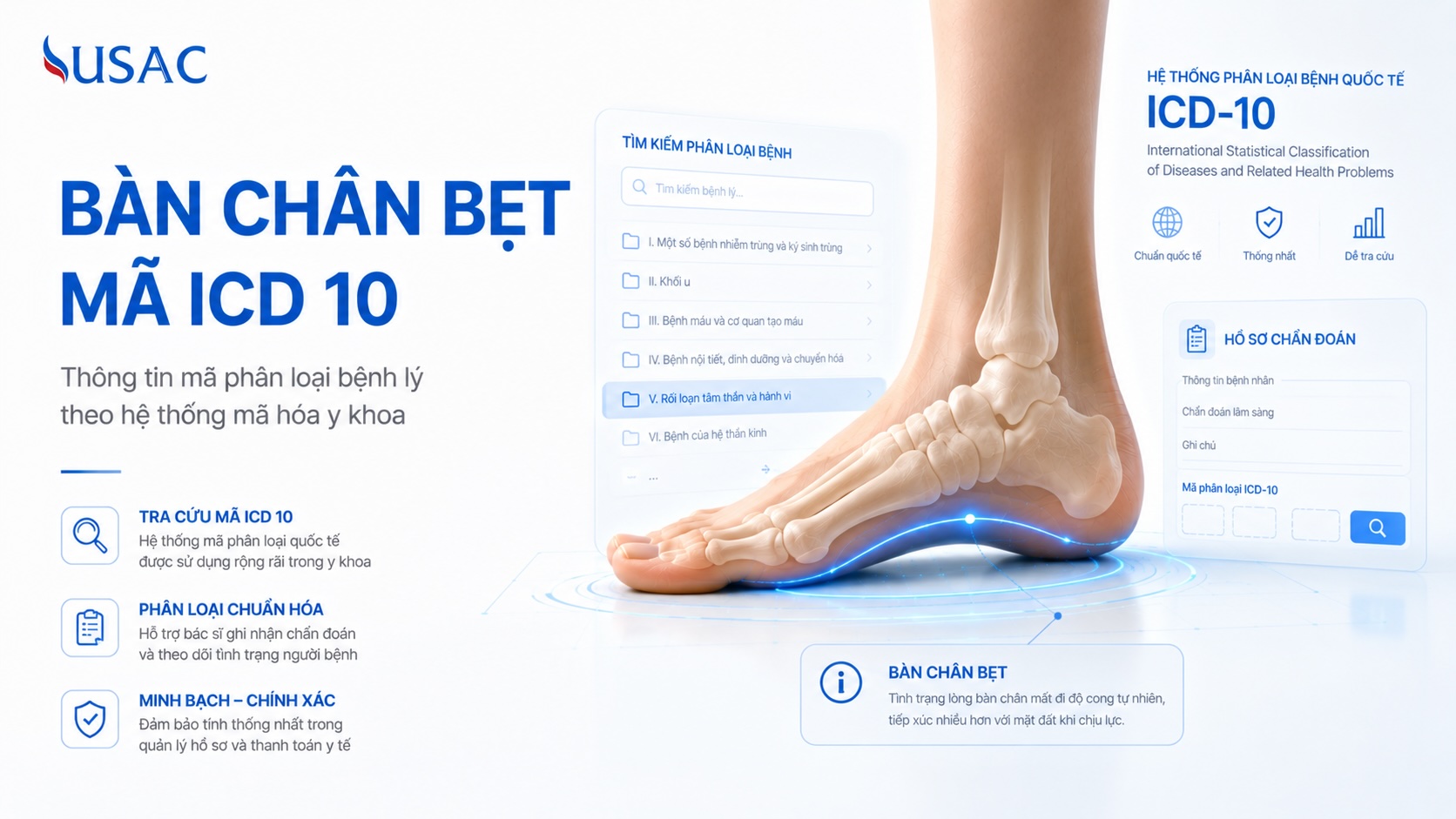 Bàn Chân Bẹt Mã Icd 10