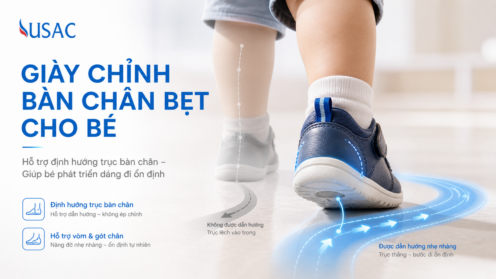 Giày Chỉnh Bàn Chân Bẹt Cho Bé
