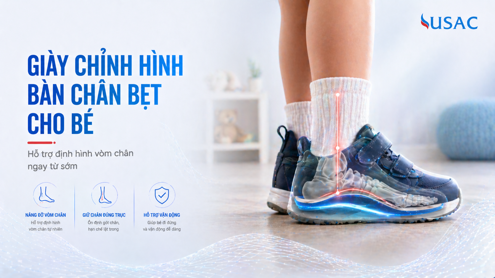 Giày chỉnh hình bàn chân bẹt cho bé Giày chỉnh hình bàn chân bẹt cho bé