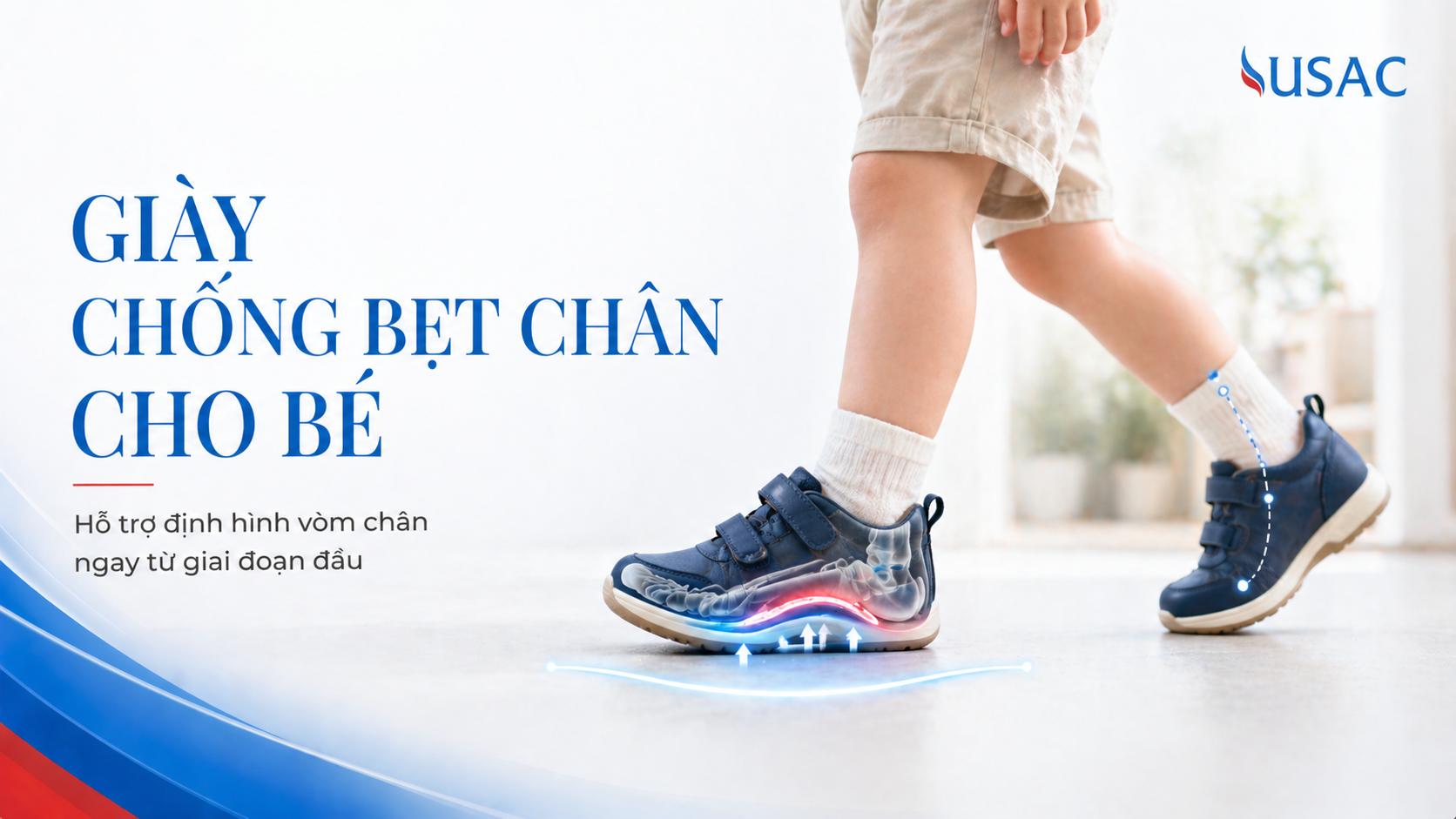 Giày Chống Bẹt Chân Cho Bé