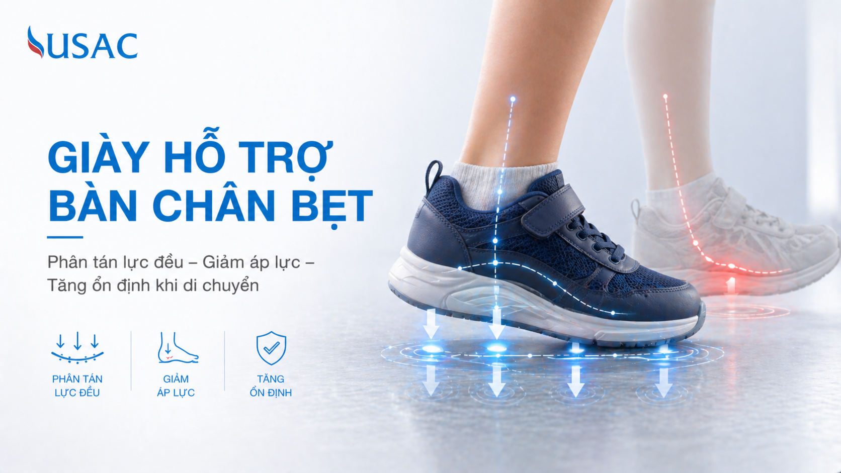 Giày Hỗ Trợ Bàn Chân Bẹt